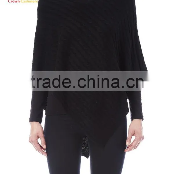 New Fashion Wrap Poncho Cable Cotton Ponchos photo-6