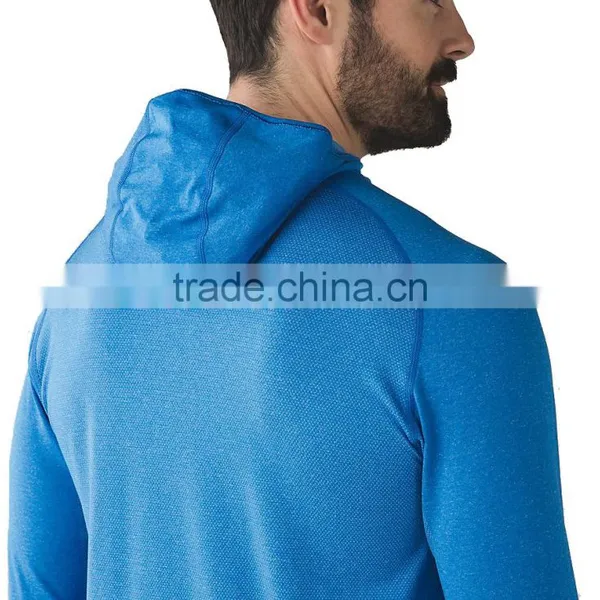 Wholesale Quick Dry Fabric Man Running Half Zip Pullover Hoodie photo-4