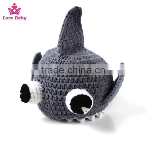 Infants Shark Pattern Photography Props Of Hat Cutting Children Winter Hat For Sale photo-2