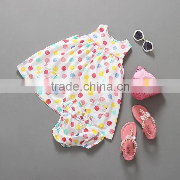 Cotton Baby Girl Cotton Summer Dress With Bloomer 2-piece Set photo-3