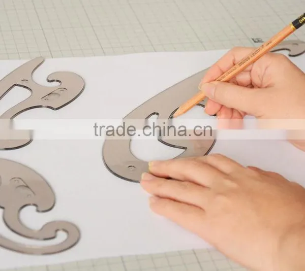 Transparent Plastic Cloud Pattern French Curve For Painting photo-5