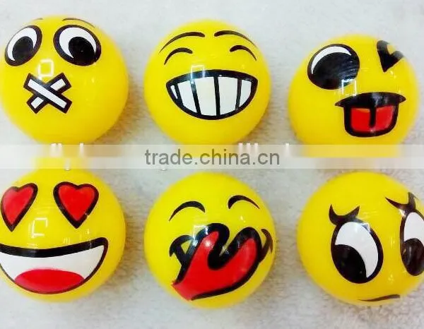 Flashing TPR Bounce Ball Skip Ball Rubber Bounce Ball Emoji Ball photo-2
