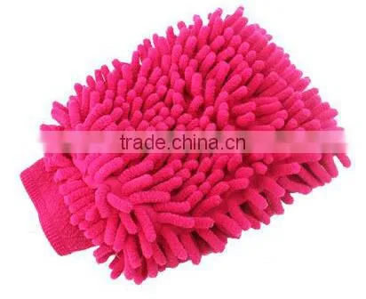 High Quality Waterproof 100%microfiber Customized Double Layers Coral Car Washing Mitts/washing Gloves in 2016 photo-4