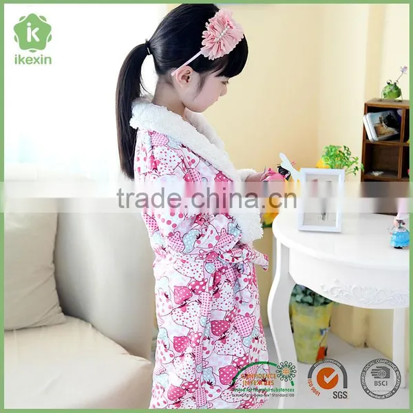 Kids Lovely Homewear Natural Fabric Girl Bath Robe photo-3