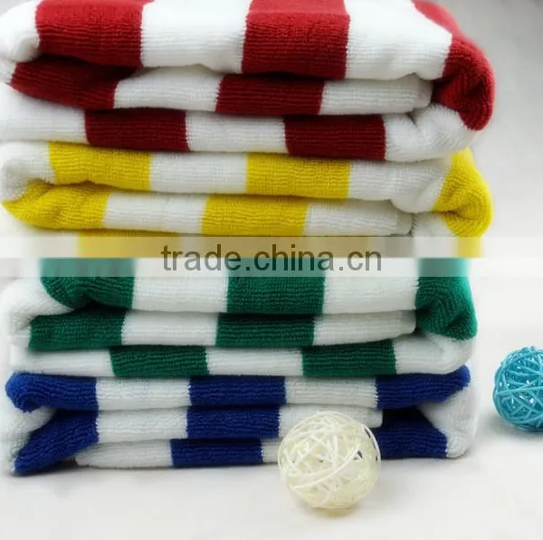 Hot Sale 100% Cotton Wholesale Stripe Hotel Pool Large Beach Towel Custom photo-4