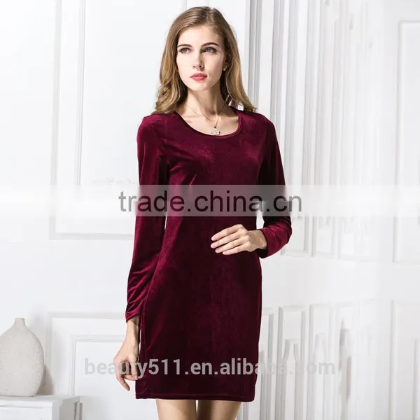 Women Party Dresses Synthetic Leather Suede Long Sleeve Sexy Club Winter Dress Bodycon Bandage Dress SD55 photo-2