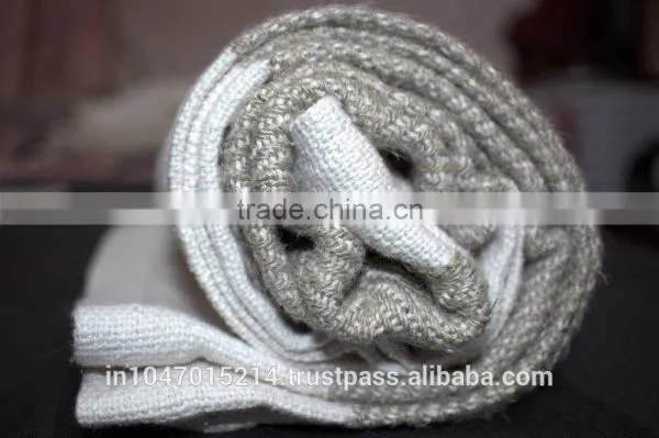 Linen Cotton Herringbone Weave Hand Woven Bath Towel photo-3