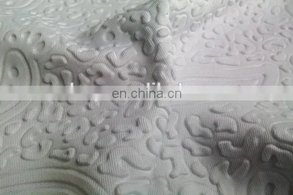Winfar Knit Textile Hot Sell New Product Polyester 3D Embossed Scuba Fabric for Fashion Clothing photo-4