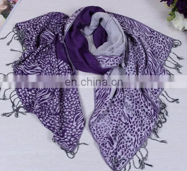 Free Painting Pretty Scarf Fringe Tassels Cotton Women Fashion Winter Scarves photo-3