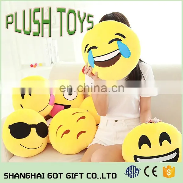 Soft Emoji Emoticon Pretty Round Cushion LED Pillow Stuffed Plush Toy photo-6