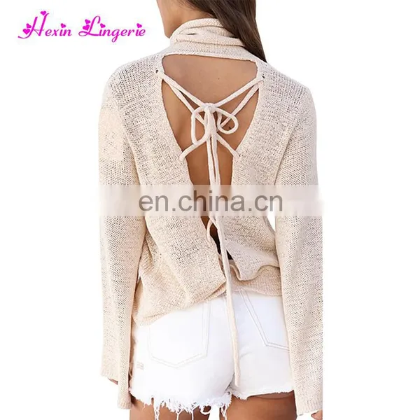 Newest 2017 Solid Color Trumpt Sleeve Loose Stylish Women Blouse Tops photo-5