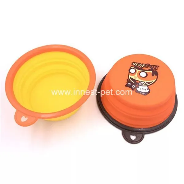 Custom LOGO Pet Feeder Silicone Dog Food Water Bowl