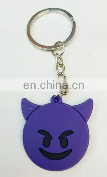 Soft PVC Emoji Keychain Poo Keychain Devil Keychain photo-3