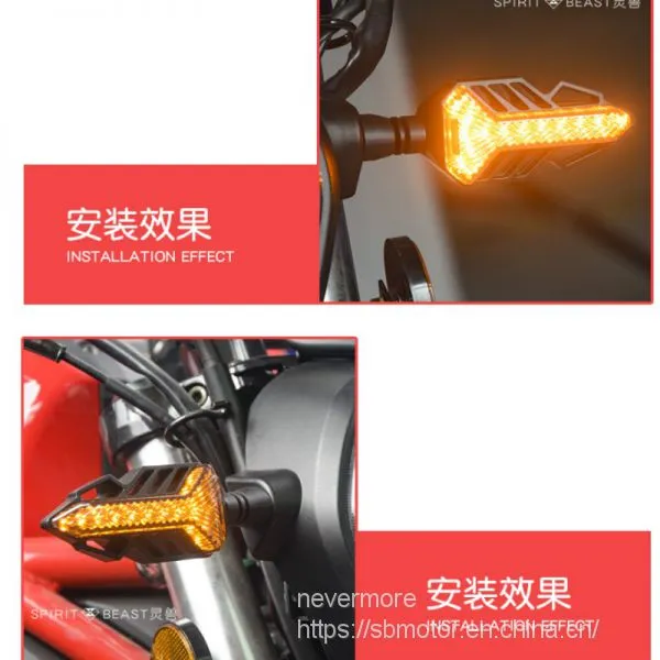 Spirit Beast Motorcycle Modified Turn Signal Light 12V Universal Lamp L13 photo-3