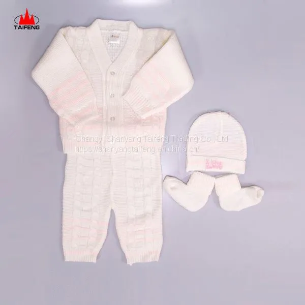 Factory OEM Spring Autumn Modern Cardigan Knitted Girls Handmade Baby Sweater photo-2