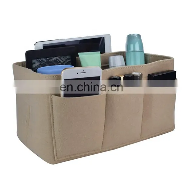 Extra Large Capacity Multi-function Felt Makeup Bag Organizer for Ladies and Travel photo-6
