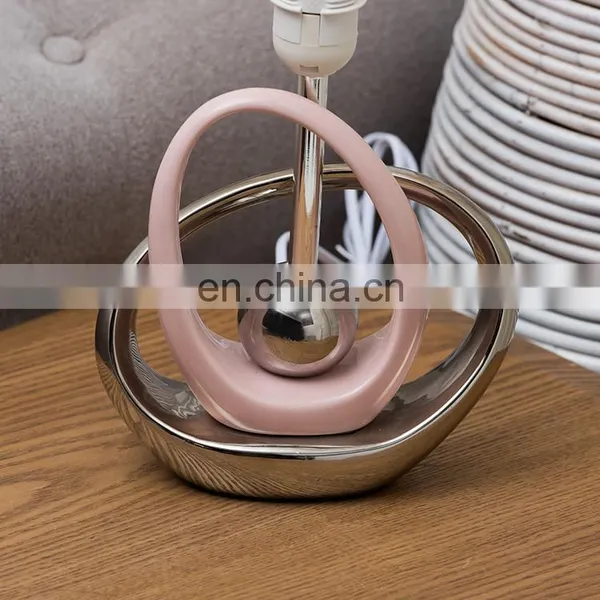 Japan Unique Ceramic Desk Lamp Hotel Bedside Cheap Custom Nordic Pink Nightstand Lamp With Logo photo-4