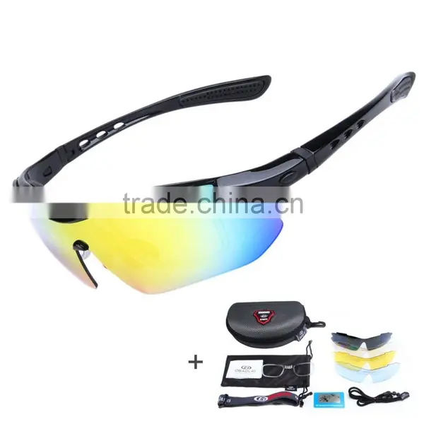 Polarized Sports Sunglasses With 5 Interchangeable Lenses for Men Women Cycling Running Glasses photo-5
