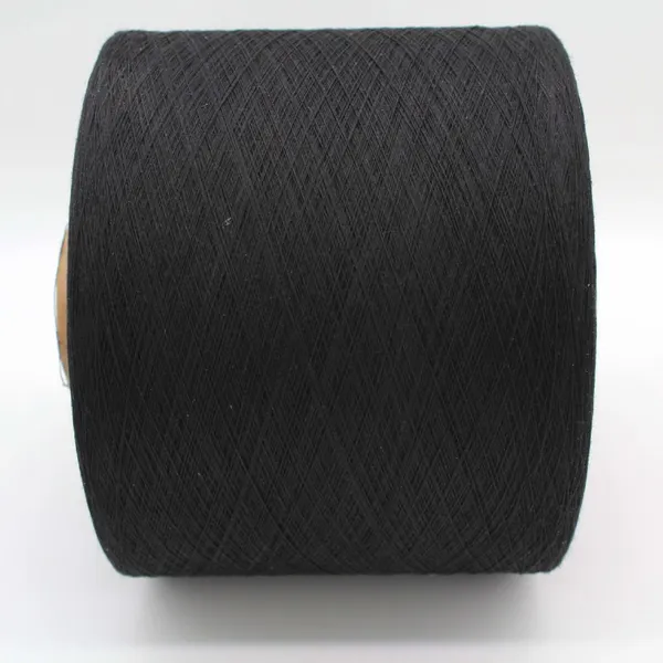 Wenzhou Manufacturer Supplies 60/40 Polyester-cotton Knitting Gloves Yarn Ne6 Black Yarns photo-4