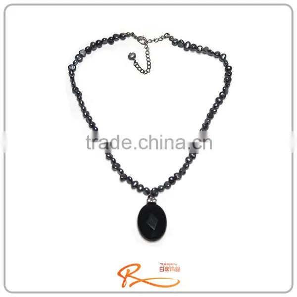 Latest Design Hot Selling for Anniversary Black Stone Necklace photo-2
