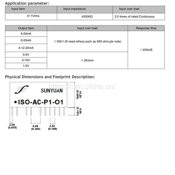 0-5AAC to 4-20mA AC-DC Signal Transmitter IC photo-4