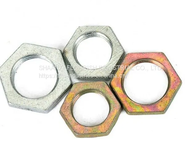 Unchamfered Hexagon Thin Nut , 4.8 6.8 Grade Thin Lock Nuts DIN Standard photo-3
