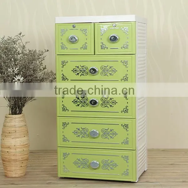 Plastic Storage Cabinet Household Baby Clothes Drawers With Lock photo-2