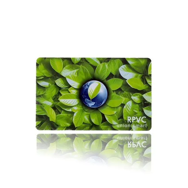 100% Recycled Eco-friendly Recycling Plastic R-PVC Card Recycled PVC Smart Card Contactless NFC Chip photo-3