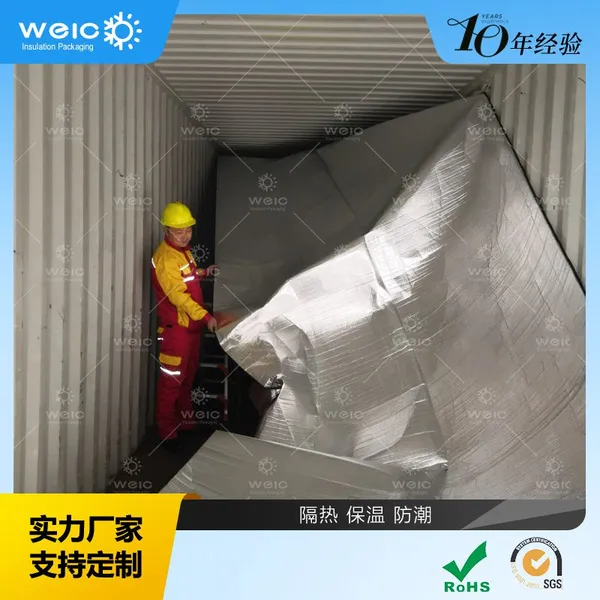 20FT 40FT 40HC Insulated Cargo Blanket Aluminum Bubble Shipping Container Thermal Liner photo-5