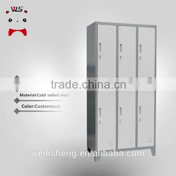 WLS Colorful Design Storage Cabinets 6 Door Steel Shoes Locker photo-5