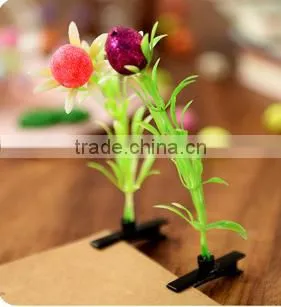 2015 Fashion Green Head Plants Grass Bean Sprout Flower Hairpin photo-3