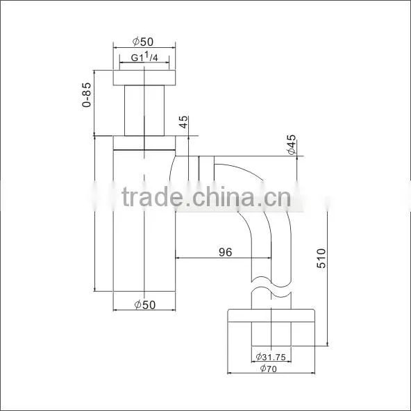 (J220-T)China Supplier Brass Siphon Sink Siphon photo-2