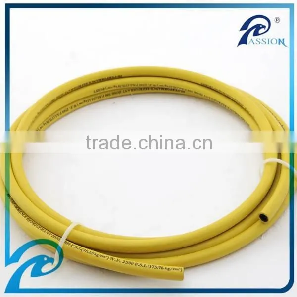 Three colors option R12, R22, R502, R134a medium transported flexible rubber refrigerant hose for household