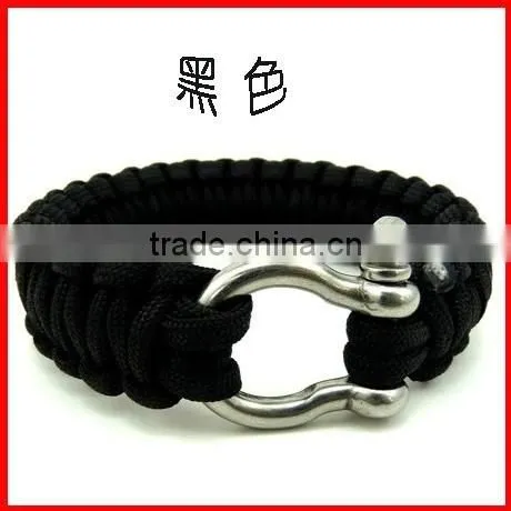 Fashion 2 Color Gold Adjustable Stainless Steel Paracord Bracelet Buckle photo-3