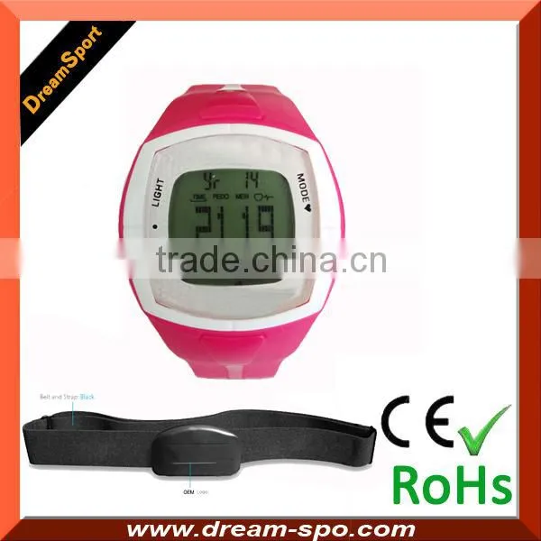 3D G-Sensor 7 Days Memory Heart Rate Monitor Wristband Pedometer Watch