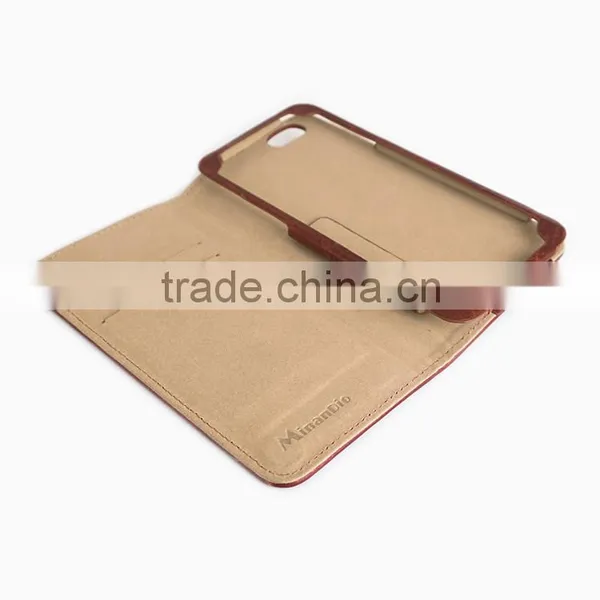 Fading&Weave Genuine Leather Cell Phone/Mobile Phone Case/Booklet for IPhone 6/6s for Lady/Women photo-5