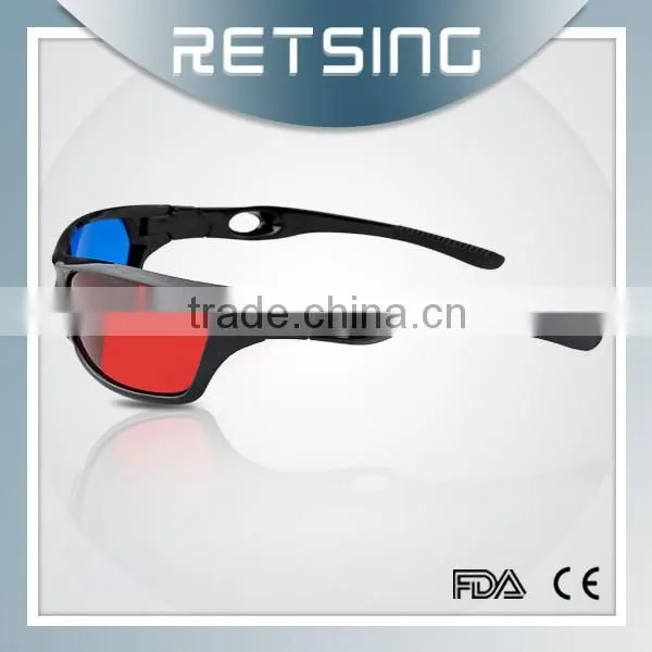Promotional Cheapest Colorful OEM Plastic Red Blue Cyan 3d Video Glasses for Sale photo-6