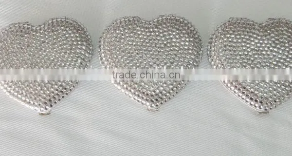 Pocket Rhinestone Mirror Crystal Cometic Mirror photo-2