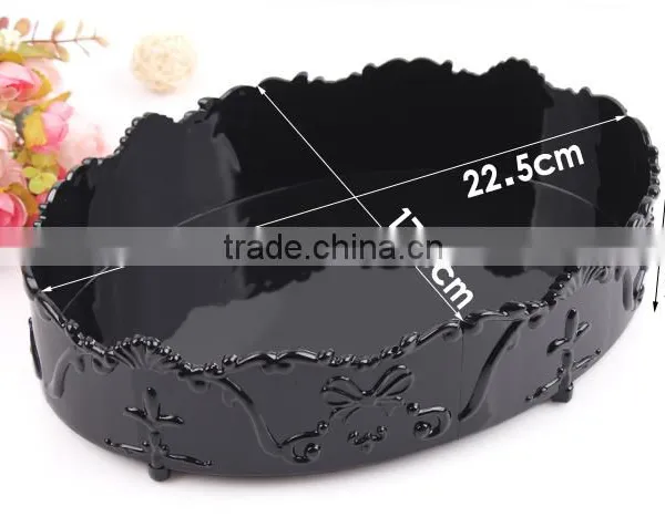 D03 ANPHY Plastic Oval Household Decoration Makeup Organizer Storage Box Holder Display Stock photo-2