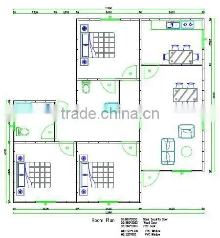 Hot Galvanized Steel Structure House Fire Proof Foam Cement House With Low Cost photo-3