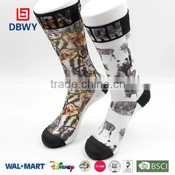 2015 Fashion Knee High Wholesale Design Sublimation Printing Sock With OEM Service!