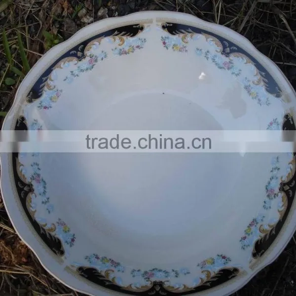 Mid East Hot Design Ceramic Deep Cut Edge Plate With Flower/lowest Price Soup Plate photo-5