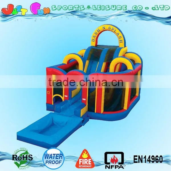 Cheap Inflatable Obstacle Course With Wet Slide photo-2