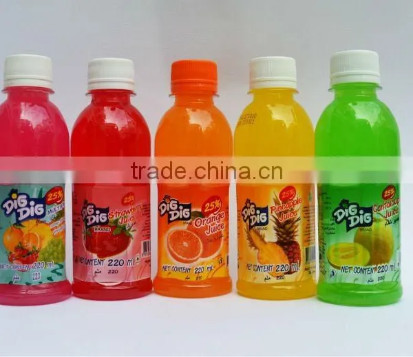 Fruit Juice 220ml PET Plastic Bottle