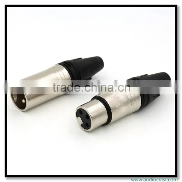 Audio Gade OEM XLR Male Female 3 Pin Connector 24K Gold Plated Balance Audio Plug photo-3