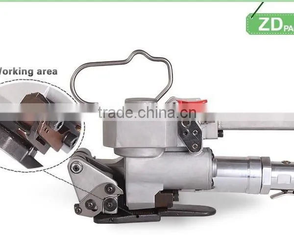 XQD-19 Pneumatic Plastic PP PET Strapping Packing Machine on Marble Panel Block Packing photo-3