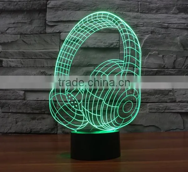 Novelty Lighting Fashionable Table Lamp Touch Switch 3D LED Night Light Acrylic Colorful Gradient Atmosphere Lamp With USB Line photo-4