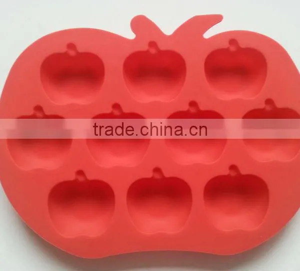Factory Wholesaler Low Price Appled Shaped Silicone Ice Cube Tray photo-3