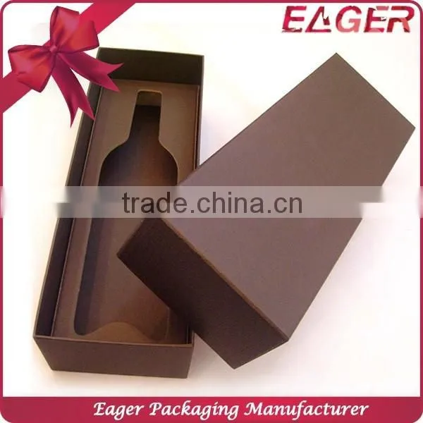 Single Bottle Red Wine Box for Gift Packaging, Paper Wine Packaging Box Supplier's Choice