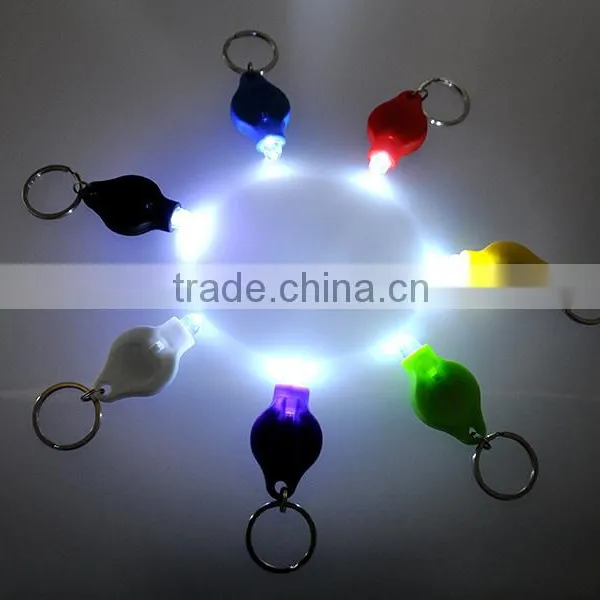 High Quality Plastic 40000mcd White Light LED Promotion Key Chain Factory photo-4